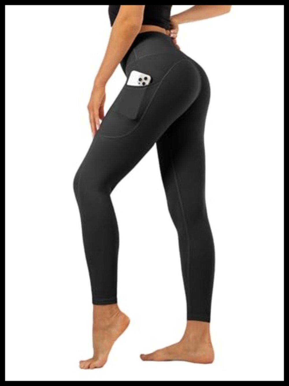 High Waisted Leggings with Pockets Tummy Control Yoga Pants 4-Way Stretch